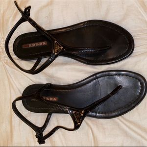 perfect pair of black prada sandals